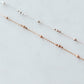 Triple Single Faceted Satellite Mixed Metal Permanent Jewelry Chain (3 feet) PREORDER