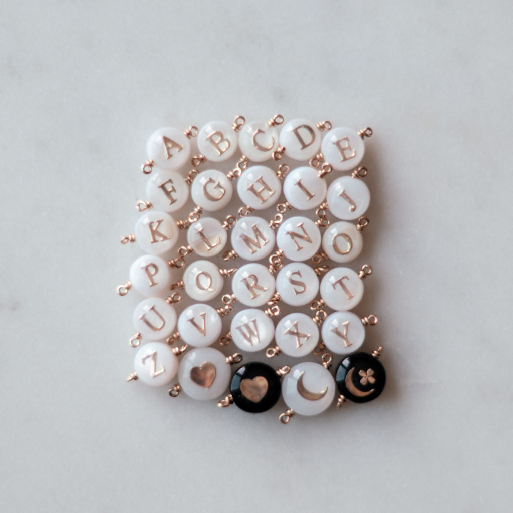 Mother of Pearl Letter Connector