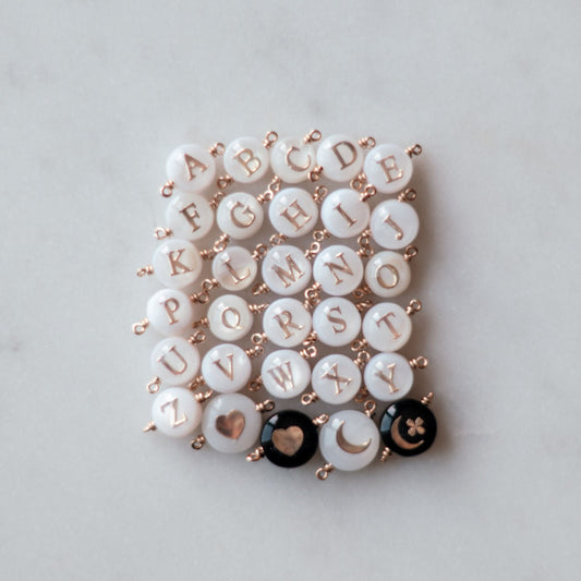 Mother of Pearl Letter Connector