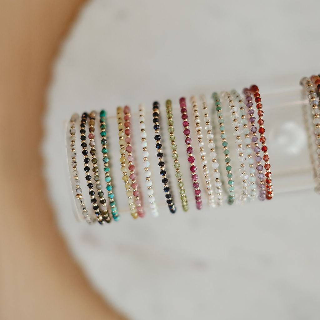 Ruthie Birthstone Gemstone Beaded Bracelet- WHOLESALE