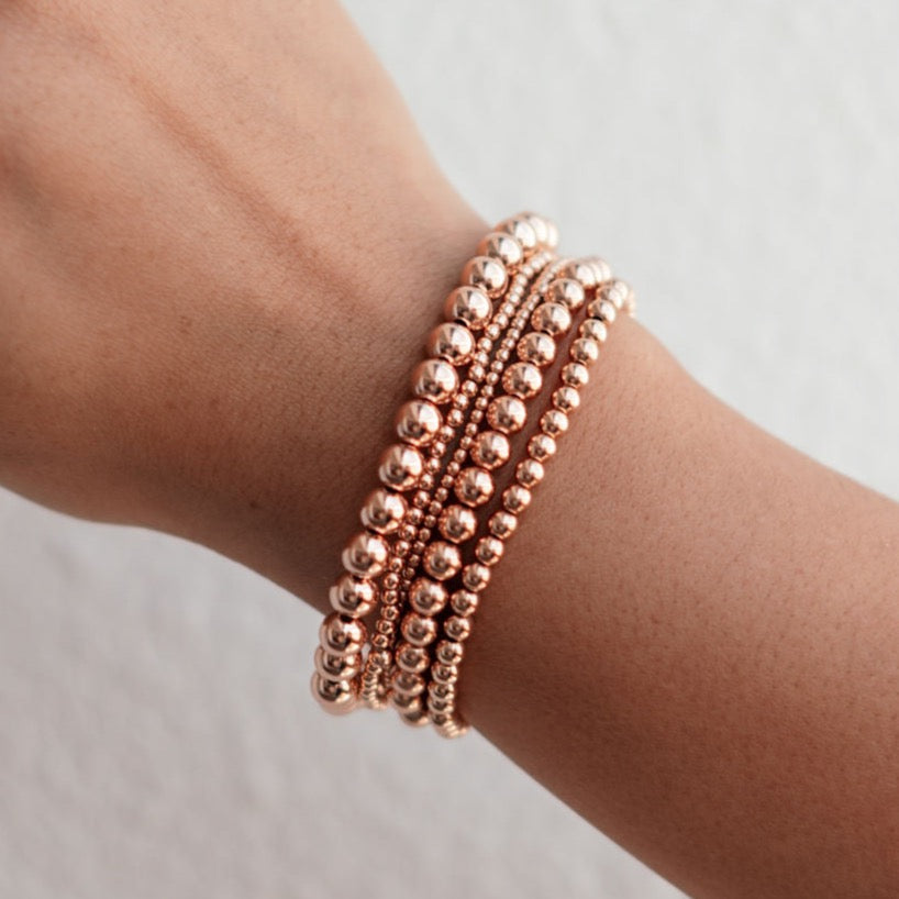 Simply Beaded 14k Rose Gold Fill Bracelet - WHOLESALE