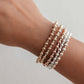Hallie - Mixed Metal Gold Fill + Sterling Silver Beaded Bracelet - WHOLESALE