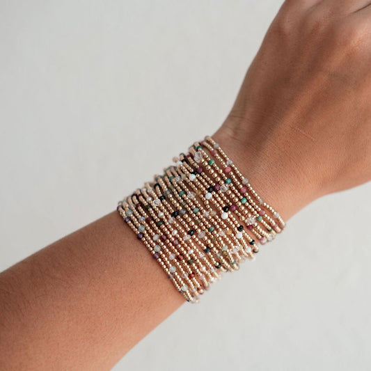 Ezra Birthstone Gemstone Beaded Bracelet- WHOLESALE