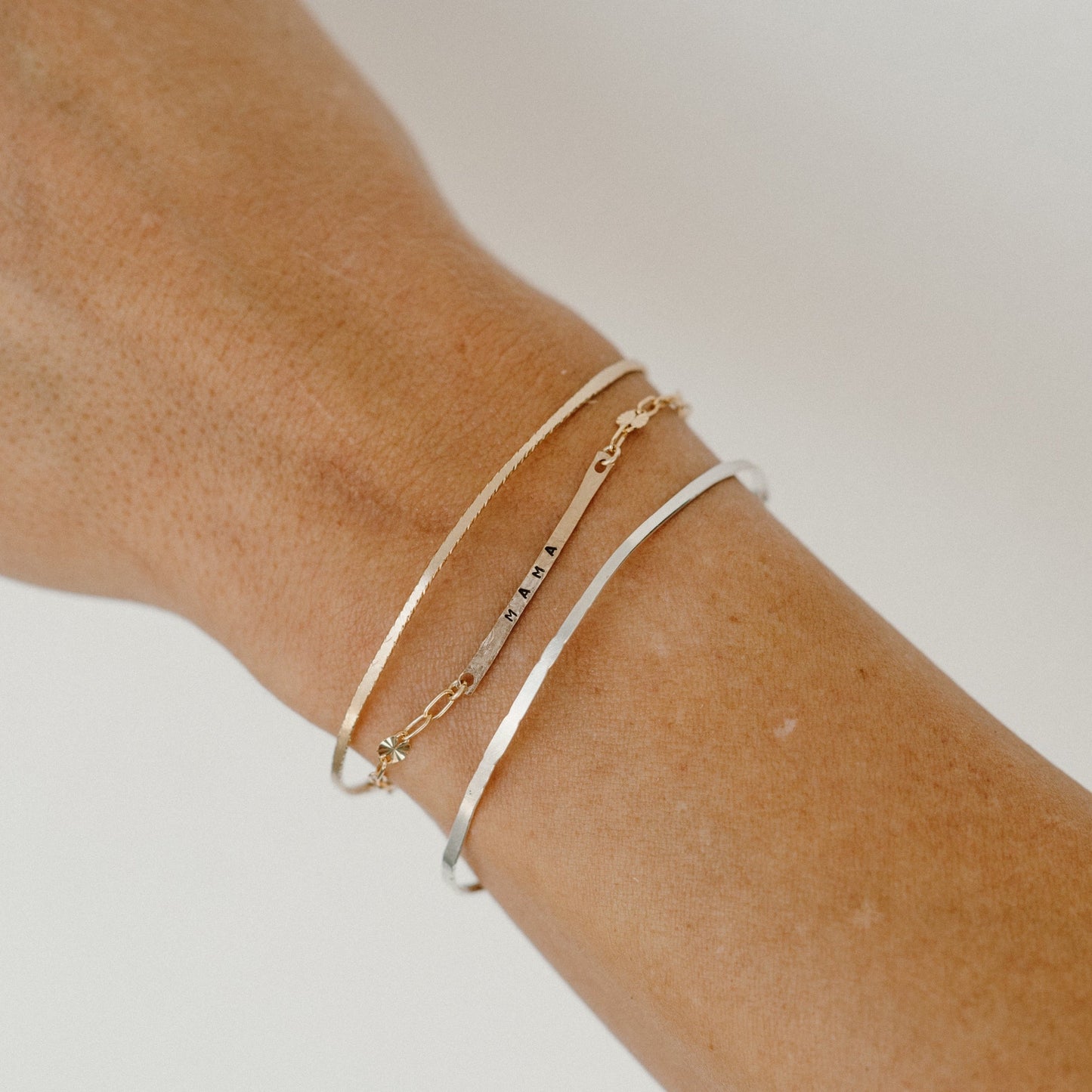 Permanent Jewelry Bangle - Gold Fill, Sterling Silver, Rose Gold Fill