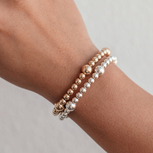 Stella Gold & Silver Beaded Bracelet- WHOLESALE