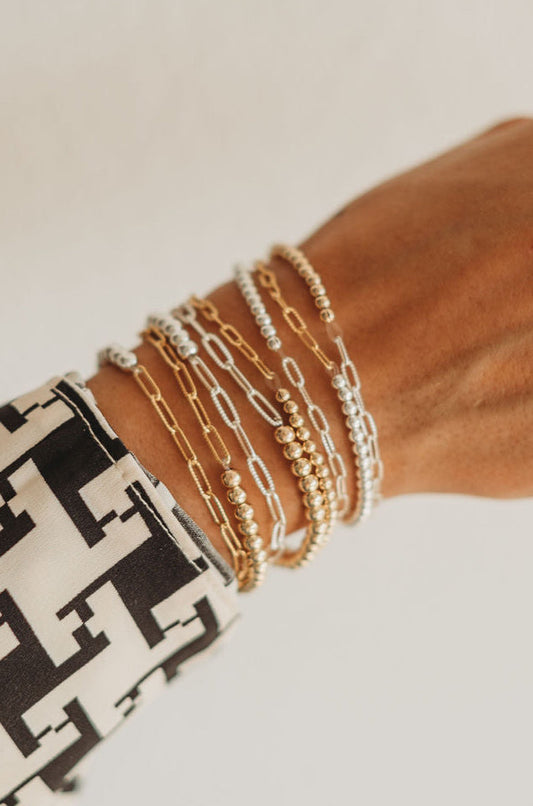 Joy - Chain and Beaded Bracelet - WHOLESALE