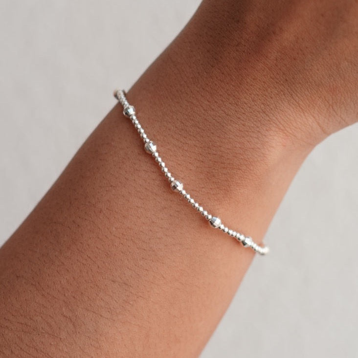 Faceted Gold Beaded Bracelet - WHOLESALE