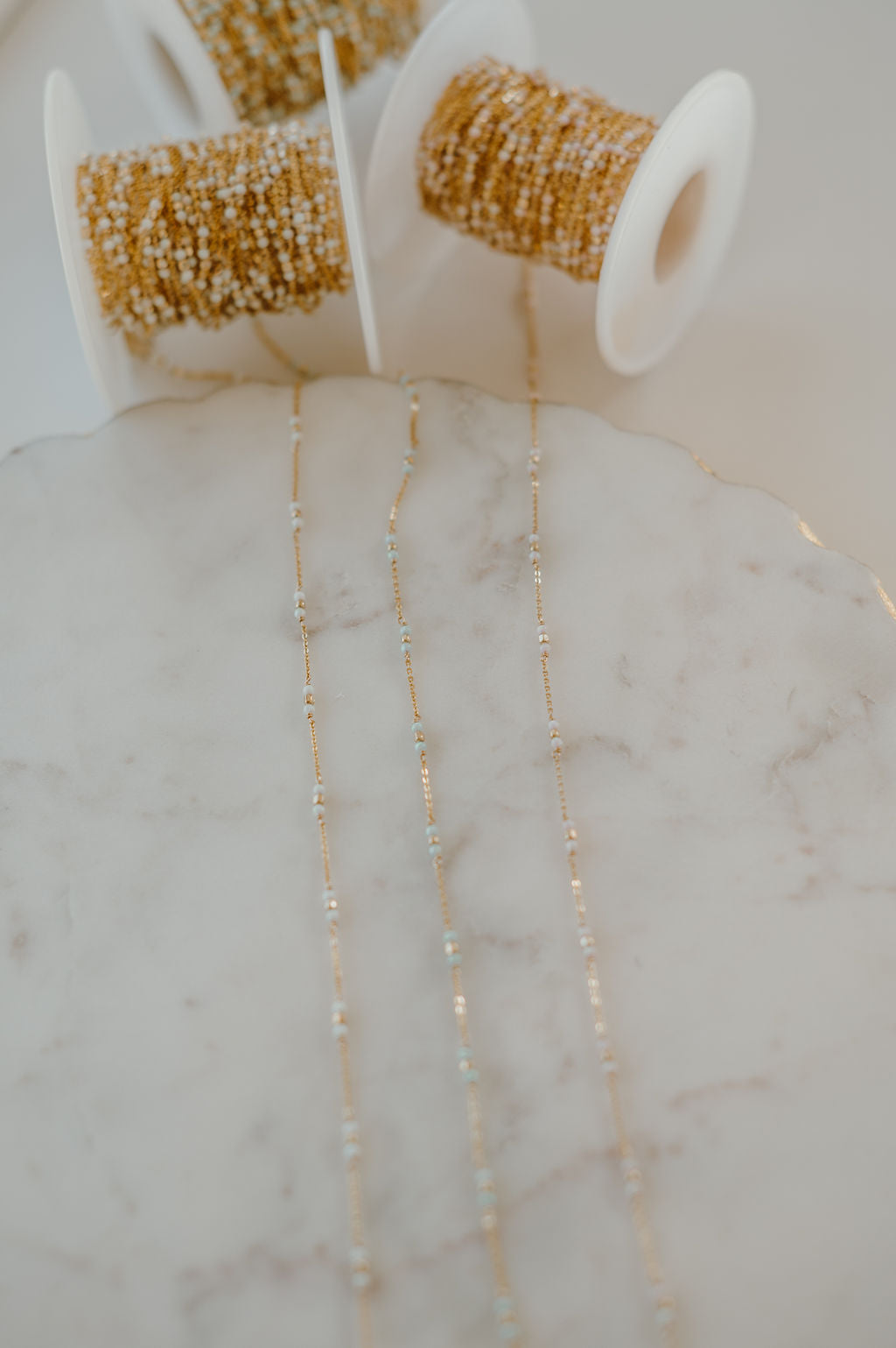 PREORDER *NEW* Tiny Opal Satellite Permanent Jewelry Chain (3 feet)