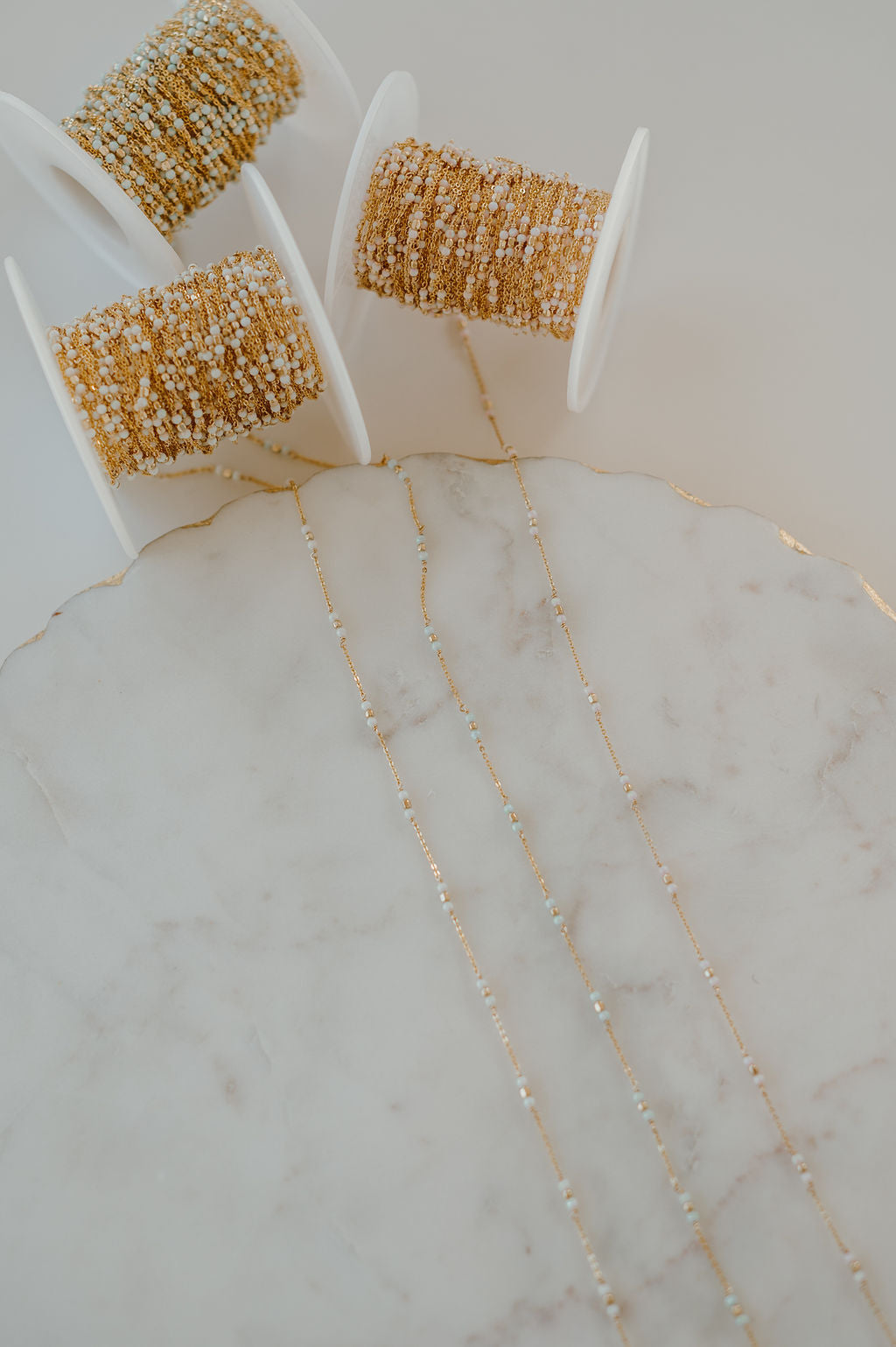 PREORDER *NEW* Tiny Opal Satellite Permanent Jewelry Chain (3 feet)