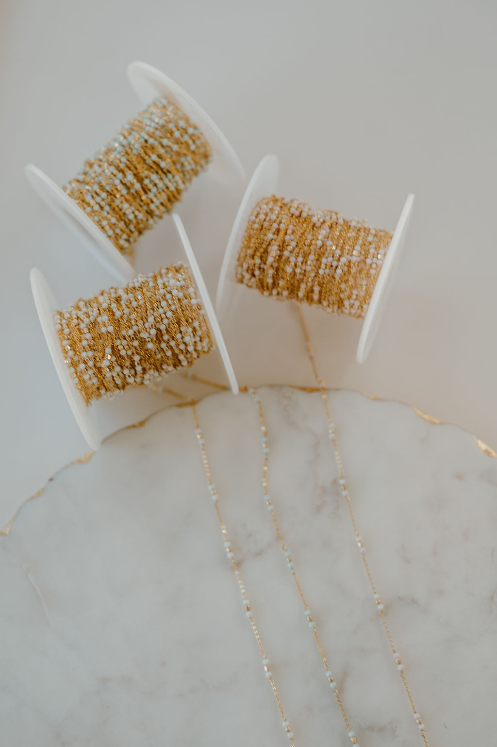 PREORDER *NEW* Tiny Opal Satellite Permanent Jewelry Chain (3 feet)