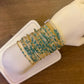 Morse Code Turquoise Gemstone 14k Gold Fill, Sterling Silver or Stainless Steel Bracelet
