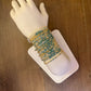 Morse Code Turquoise Gemstone 14k Gold Fill, Sterling Silver or Stainless Steel Bracelet
