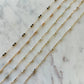 READY TO SHIP Tiny Triple Gemstone Permanent Jewelry Chain (3 feet)
