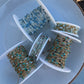 READY TO SHIP Shades of Blue Satellite Gemstone Permanent Jewelry Chain (3 feet)
