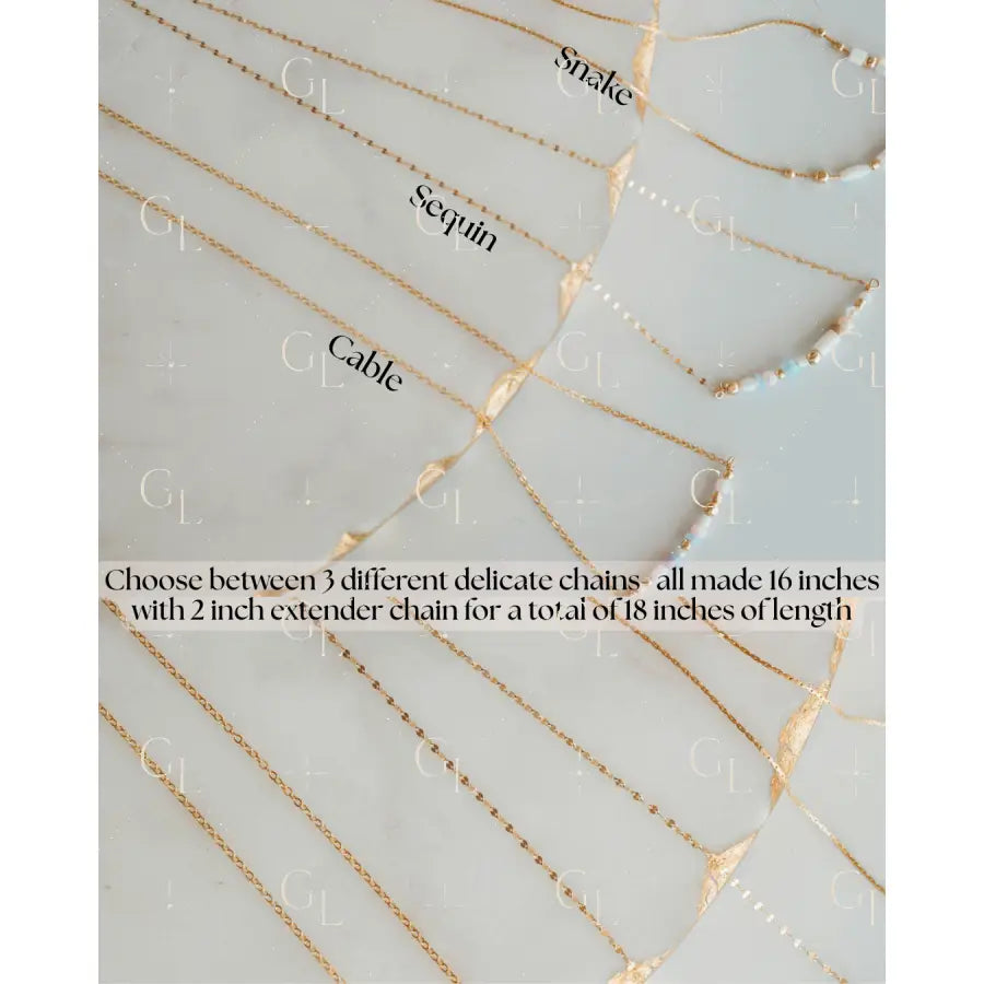 Bloom Necklace- 14k Gold Fill/ Sterling Silver - Opalite Collection