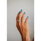 Cross Beaded Ring 14k Gold Fill + Sterling Silver - SINGLE FINGER RING