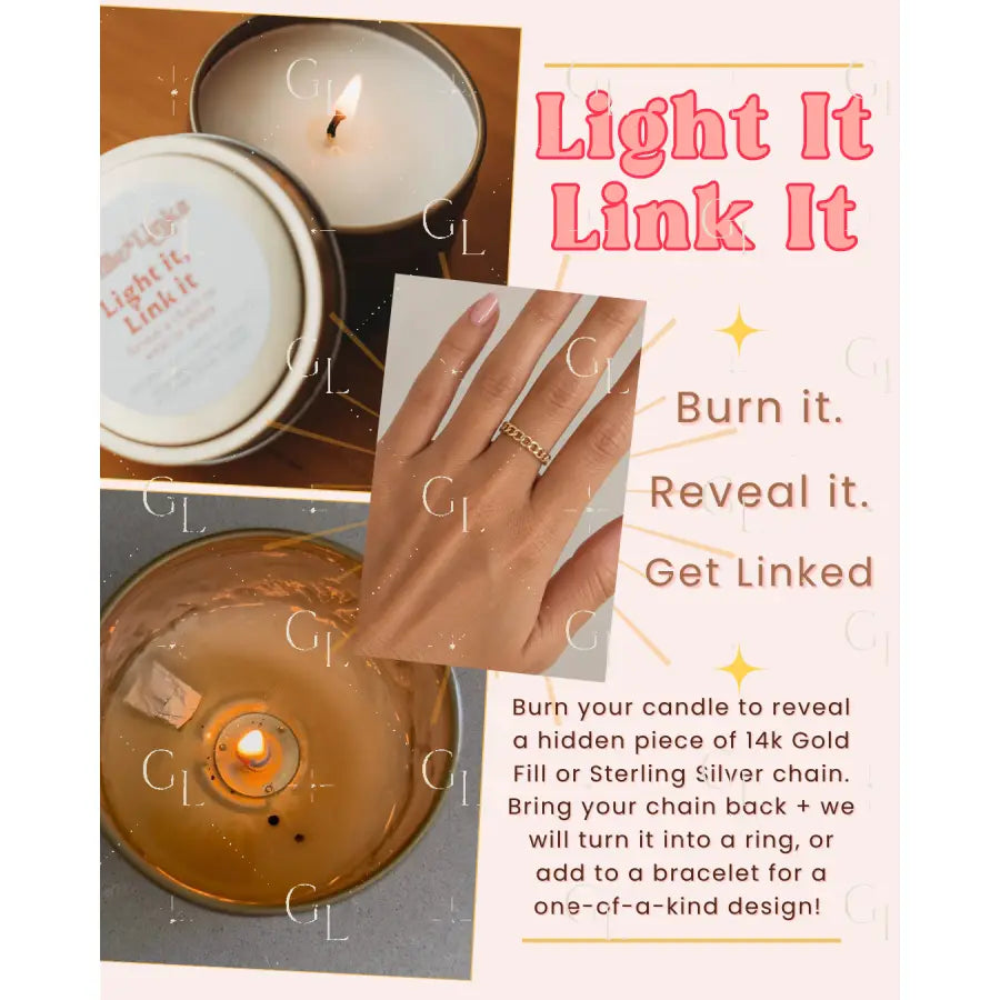 Custom Light It Link it Candle