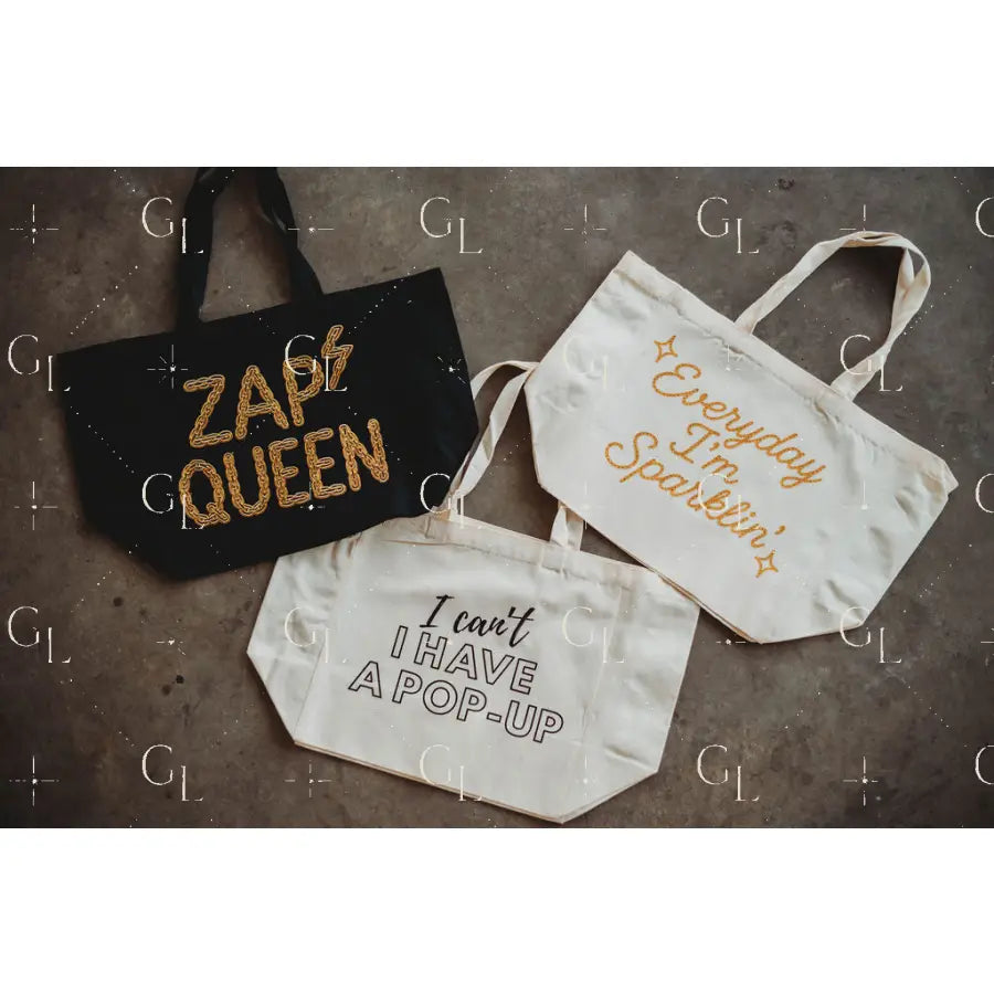 Custom Permanent Jewelry Graphic Tote Bag