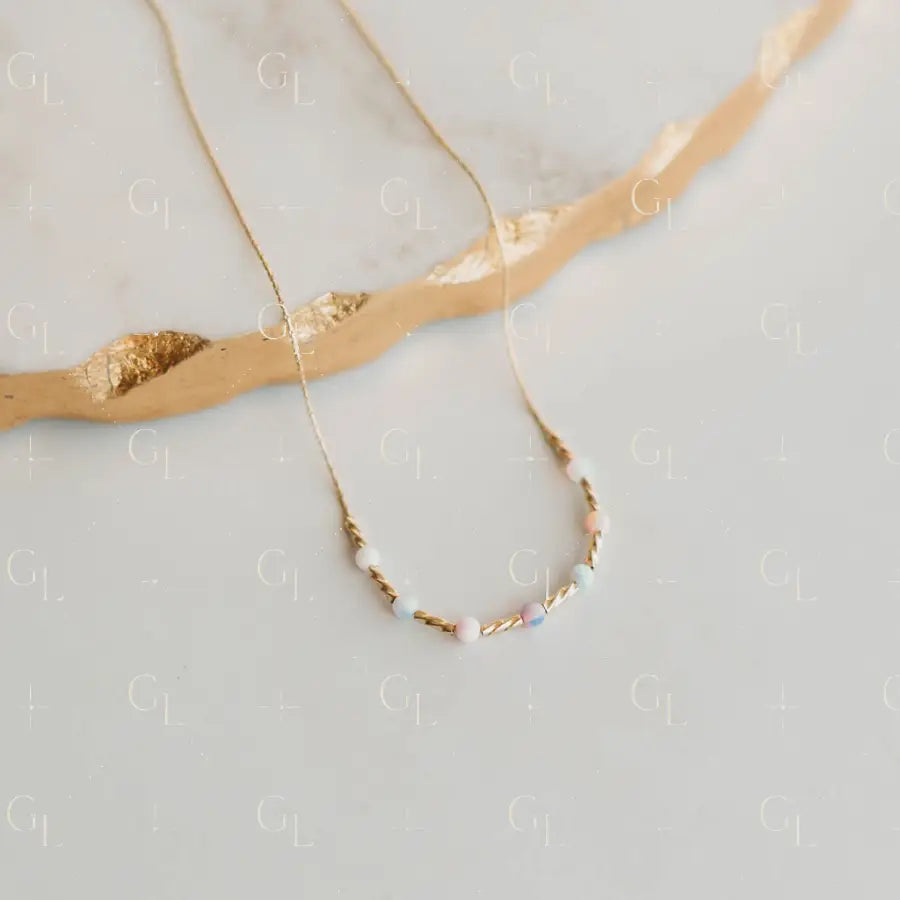 Daydream Necklace- 14k Gold Fill/ Sterling Silver - Opalite Collection