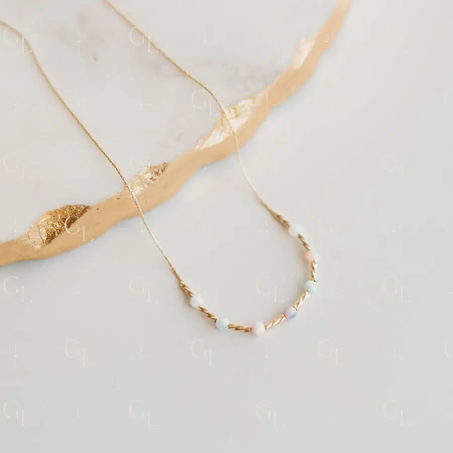 Daydream Necklace- 14k Gold Fill/ Sterling Silver - Opalite Collection