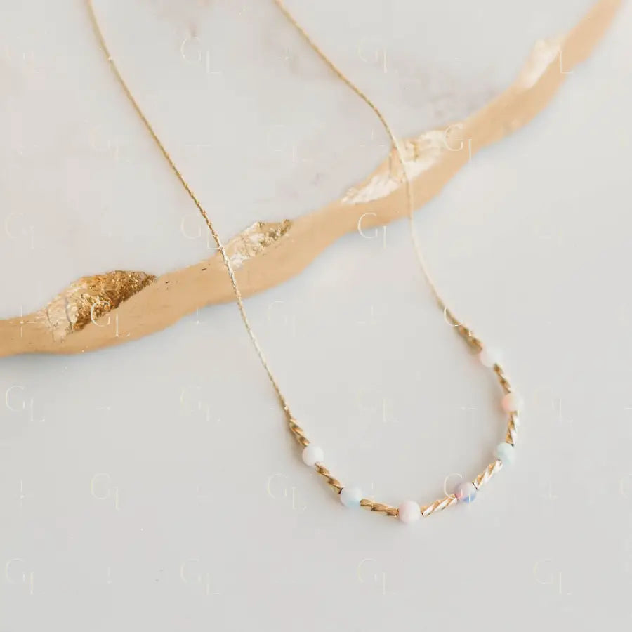 Daydream Necklace- 14k Gold Fill/ Sterling Silver - Opalite Collection