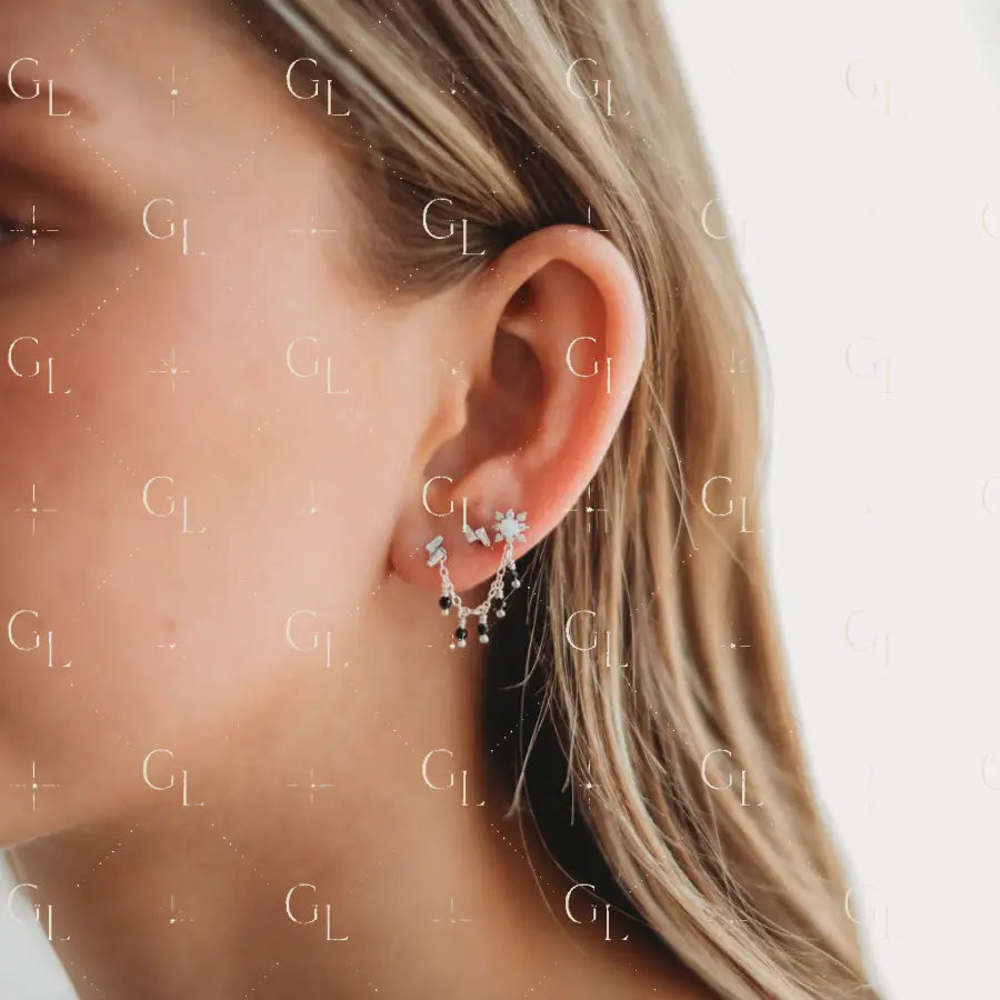 Ear Chains- 14k Gold Fill or Sterling Silver