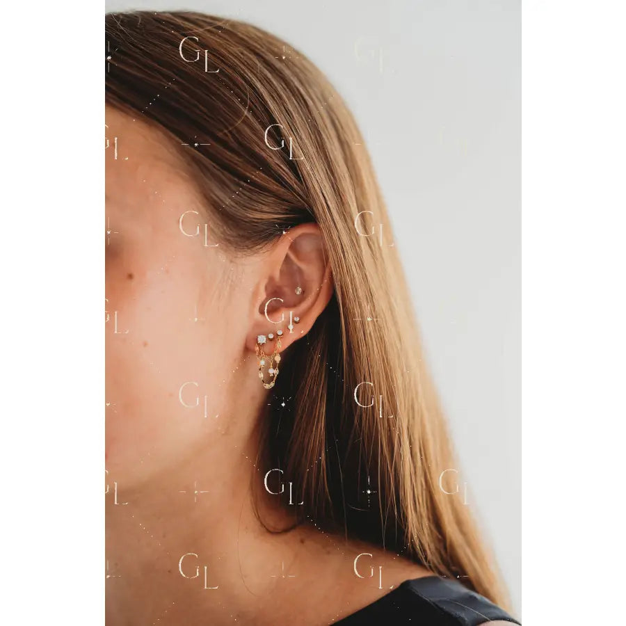 Ear Chains- 14k Gold Fill or Sterling Silver