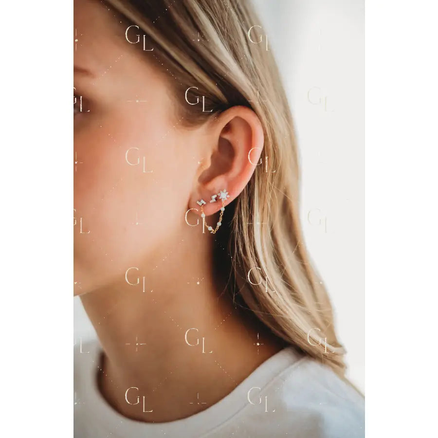 Ear Chains- 14k Gold Fill or Sterling Silver