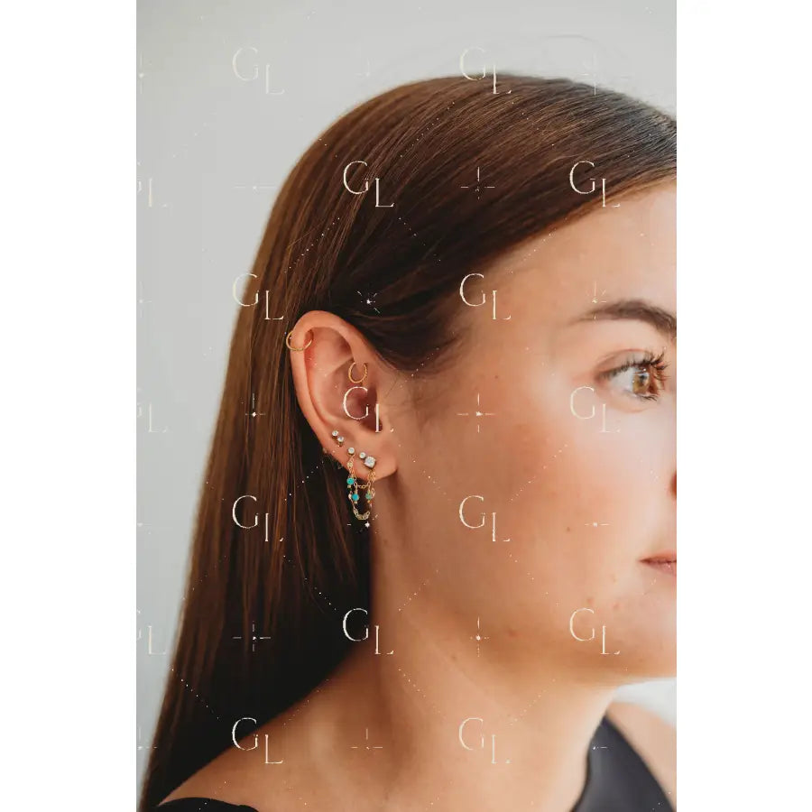 Ear Chains- 14k Gold Fill or Sterling Silver