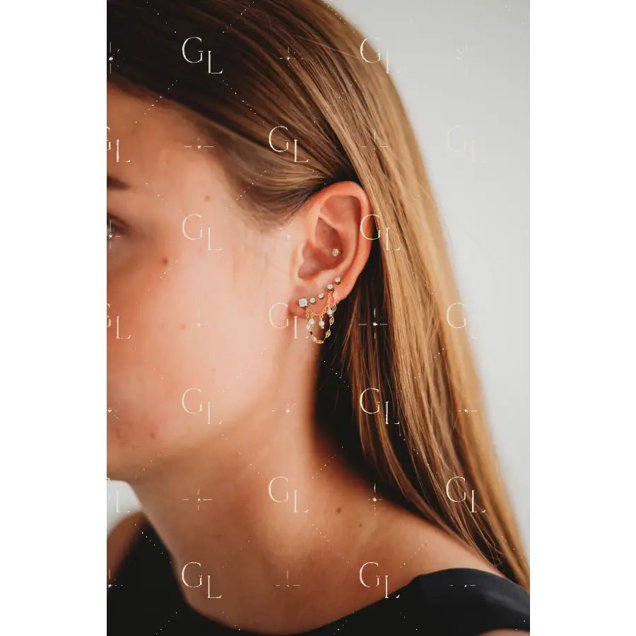 Ear Chains- 14k Gold Fill or Sterling Silver