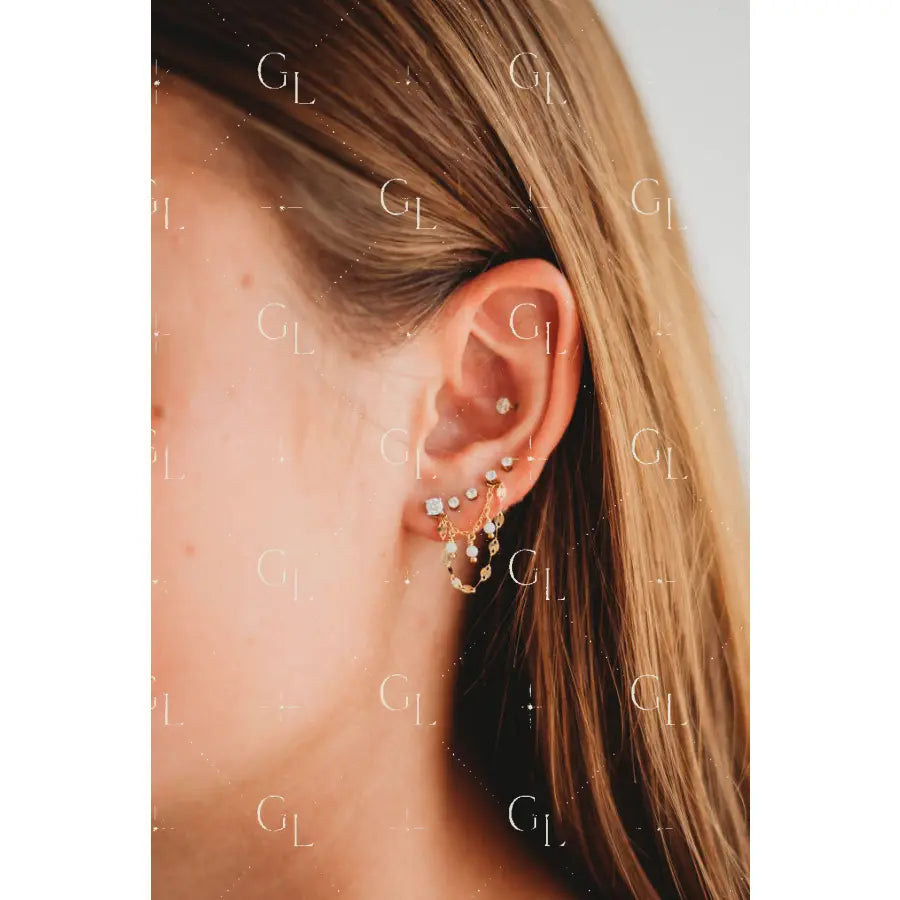 Ear Chains- 14k Gold Fill or Sterling Silver