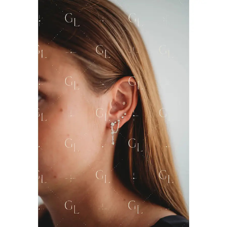 Ear Chains- 14k Gold Fill or Sterling Silver