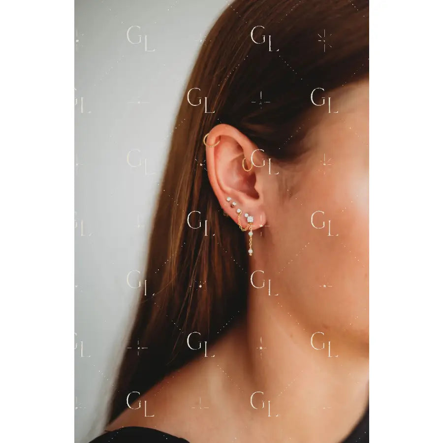 Ear Chains- 14k Gold Fill or Sterling Silver