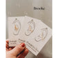 Ear Chains- 14k Gold Fill or Sterling Silver - Lucy Grace - SILVER - PEACH MOONSTONE (EAR-06)