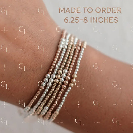Endy 14k Gold Fill + Sterling Silver Bracelet (PRE-110)