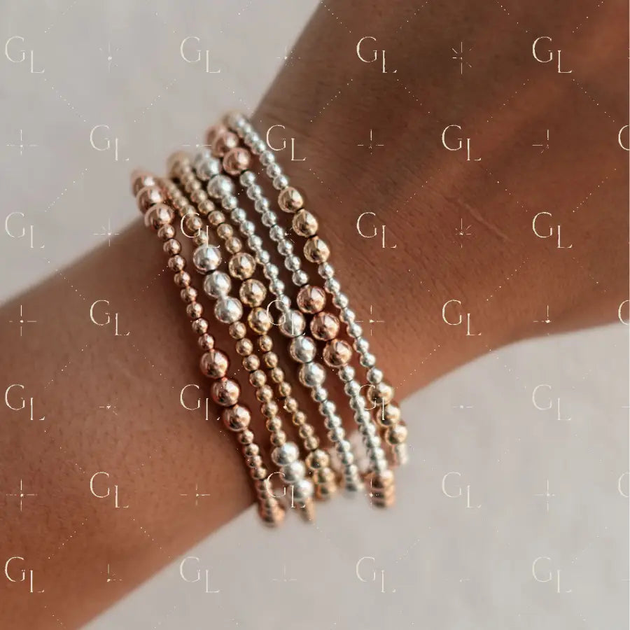 Everly 14k Gold Fill + Sterling Silver Bracelet (PRE-111)