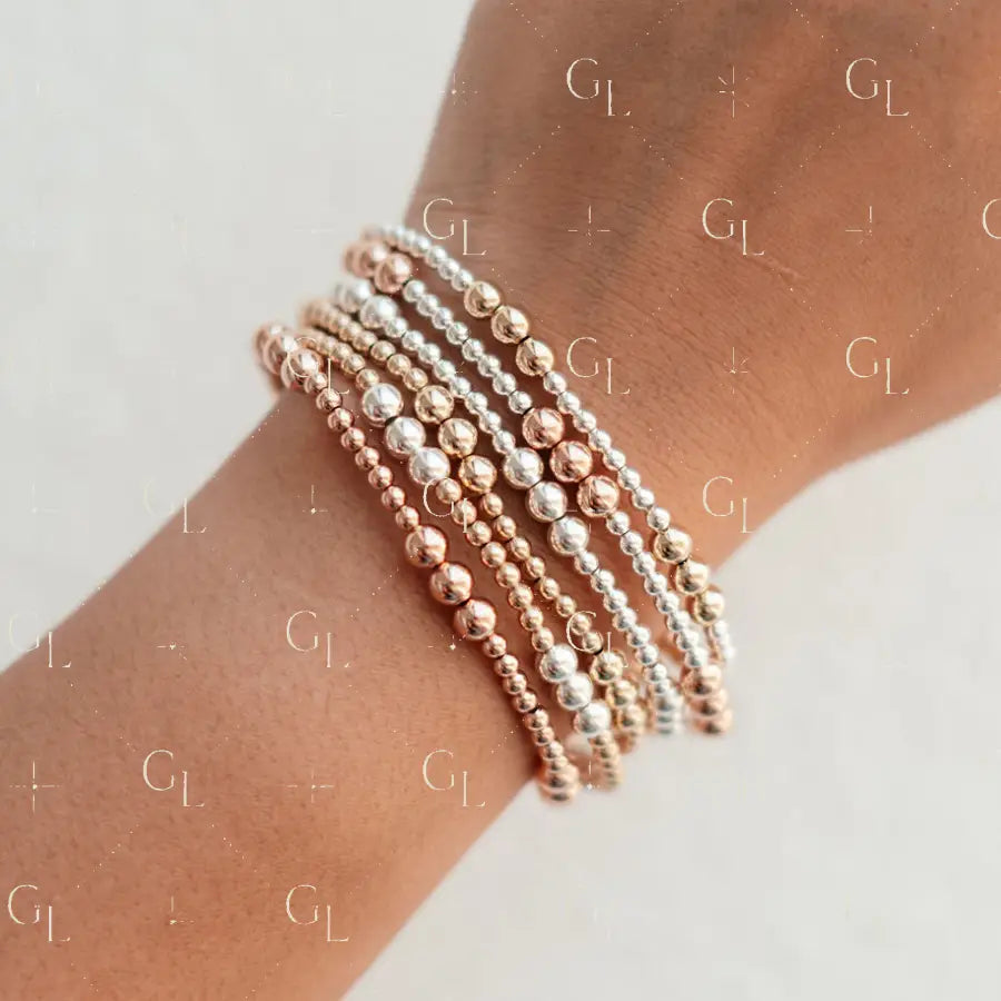 Everly 14k Gold Fill + Sterling Silver Bracelet - 6.25 inches / 2.5 mm