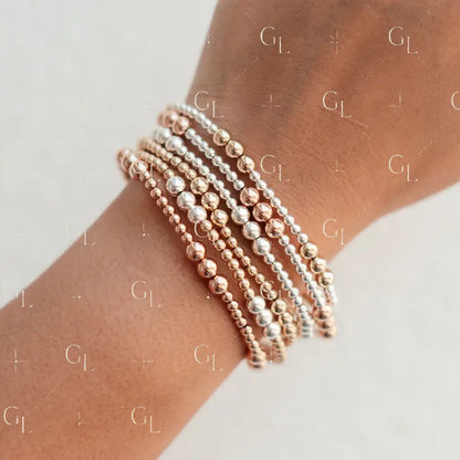 Everly 14k Gold Fill + Sterling Silver Bracelet - 6.25 inches / 2.5 mm