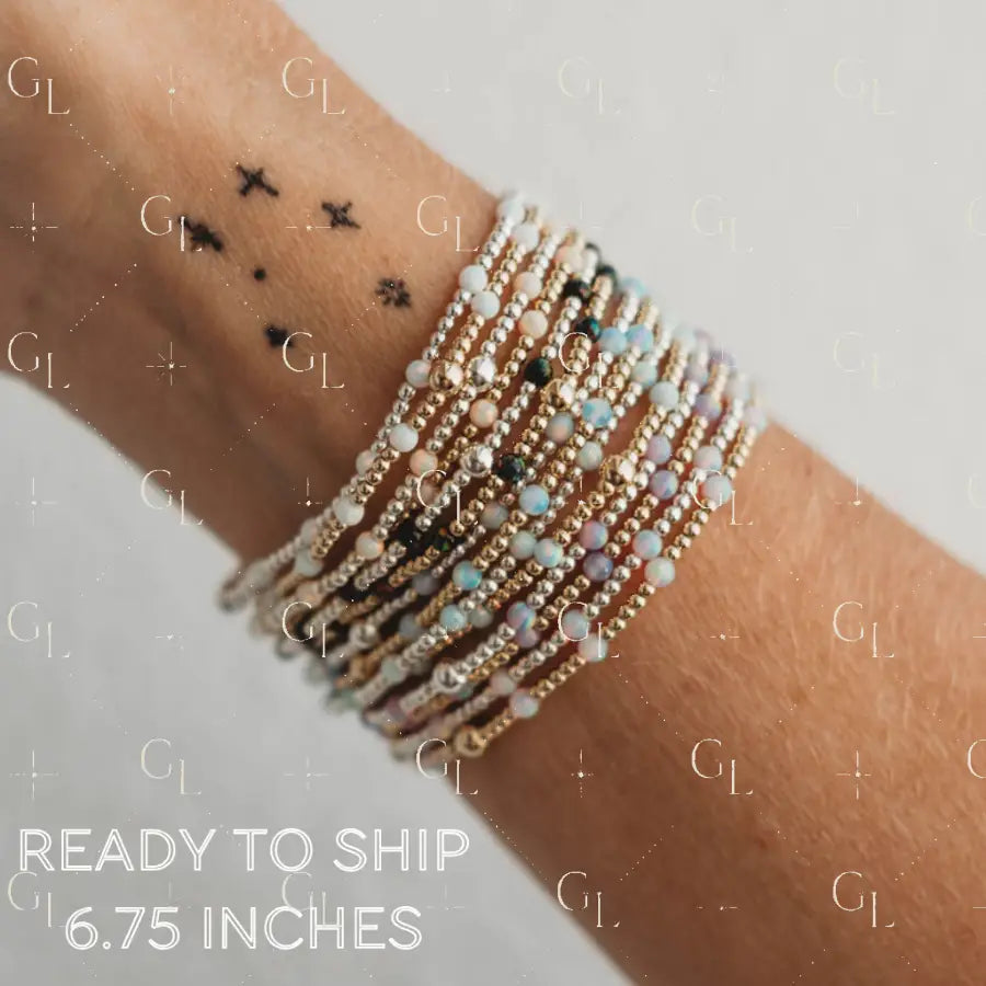 Ezra Opal Gold Fill and Sterling Silver Bracelet- READY TO SHIP