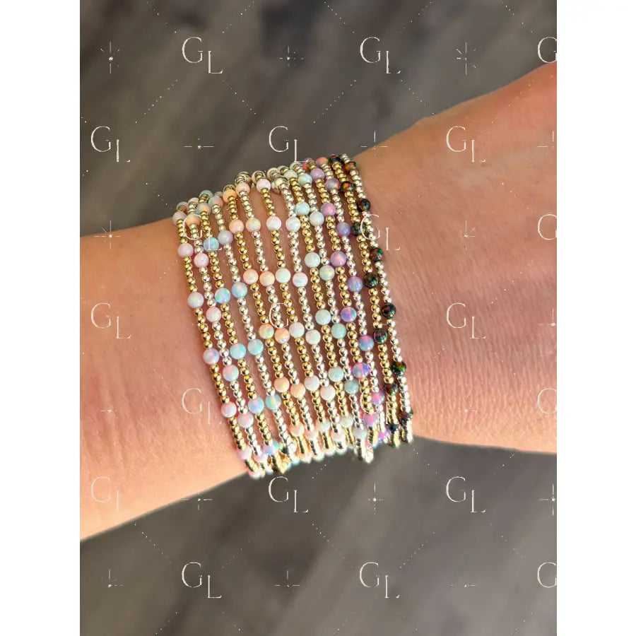 Ezra Opal Gold Fill and Sterling Silver Bracelet READY TO SHIP