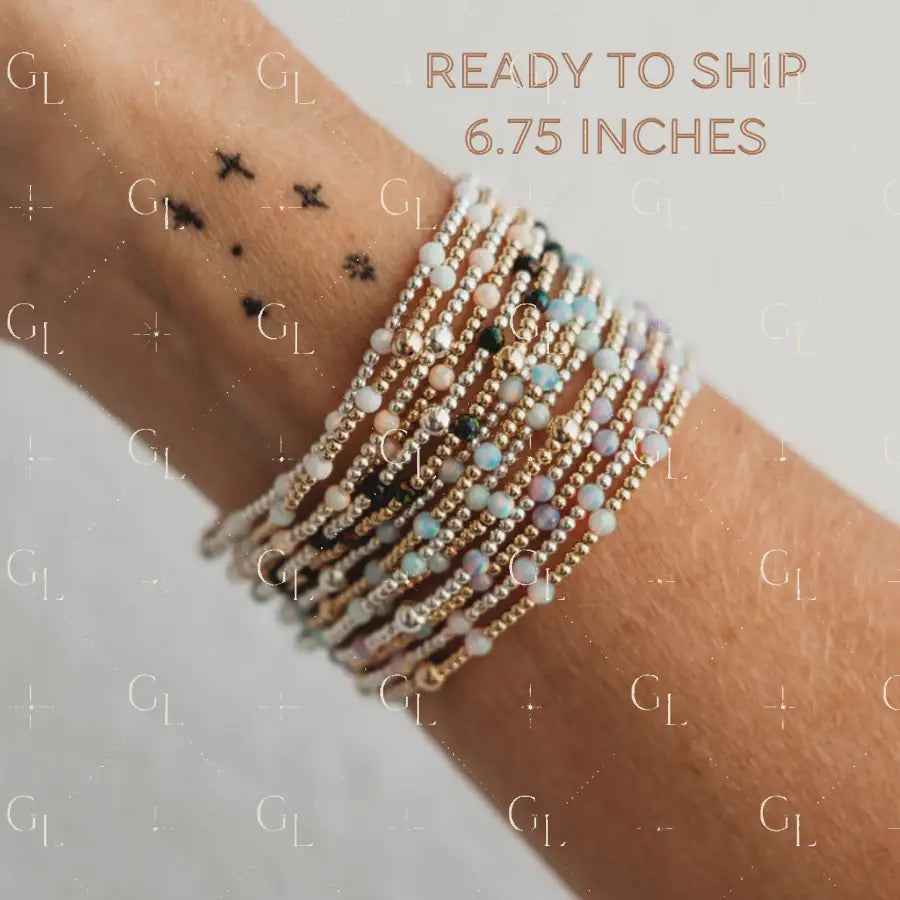Ezra Opal Gold Fill and Sterling Silver Bracelet- READY TO SHIP