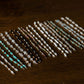 Set of hair accessories on a wooden surface