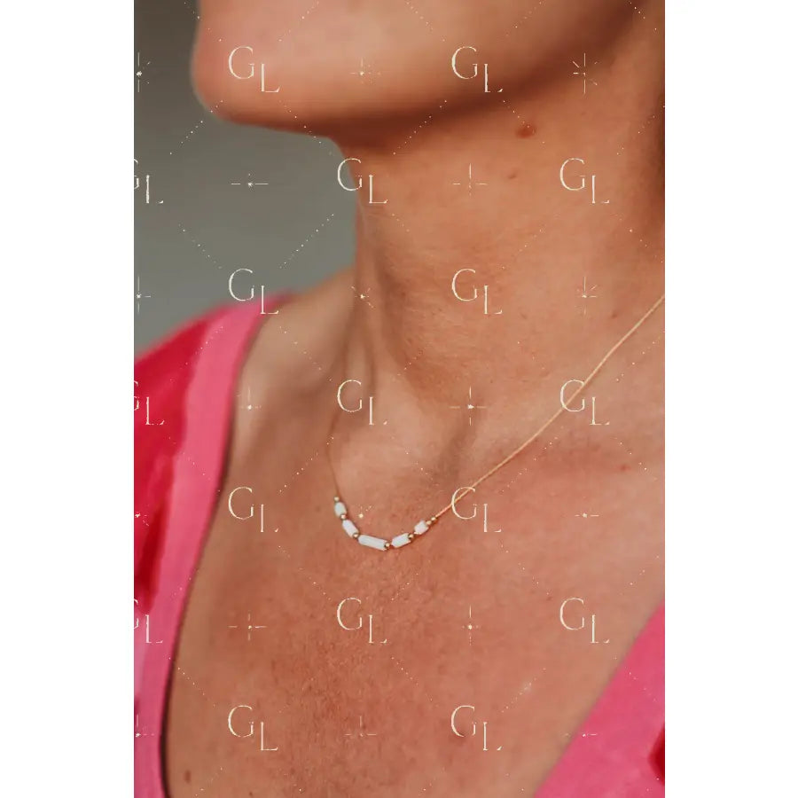 Golden Hour Necklace- 14k Gold Fill/ Sterling Silver - Opalite Collection