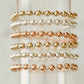 Hallie - Mixed Metal Gold Fill + Sterling Silver Beaded Bracelet - 6.5 inches / Rose Gold