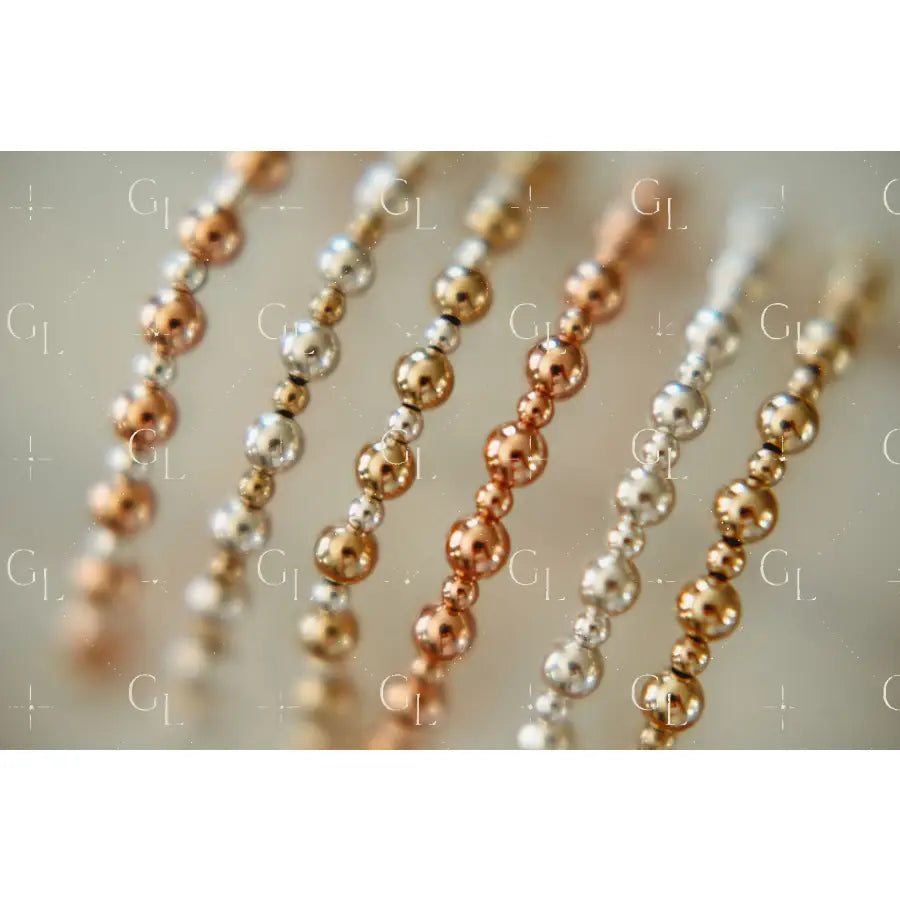 Hallie - Mixed Metal Gold Fill + Sterling Silver Beaded Bracelet