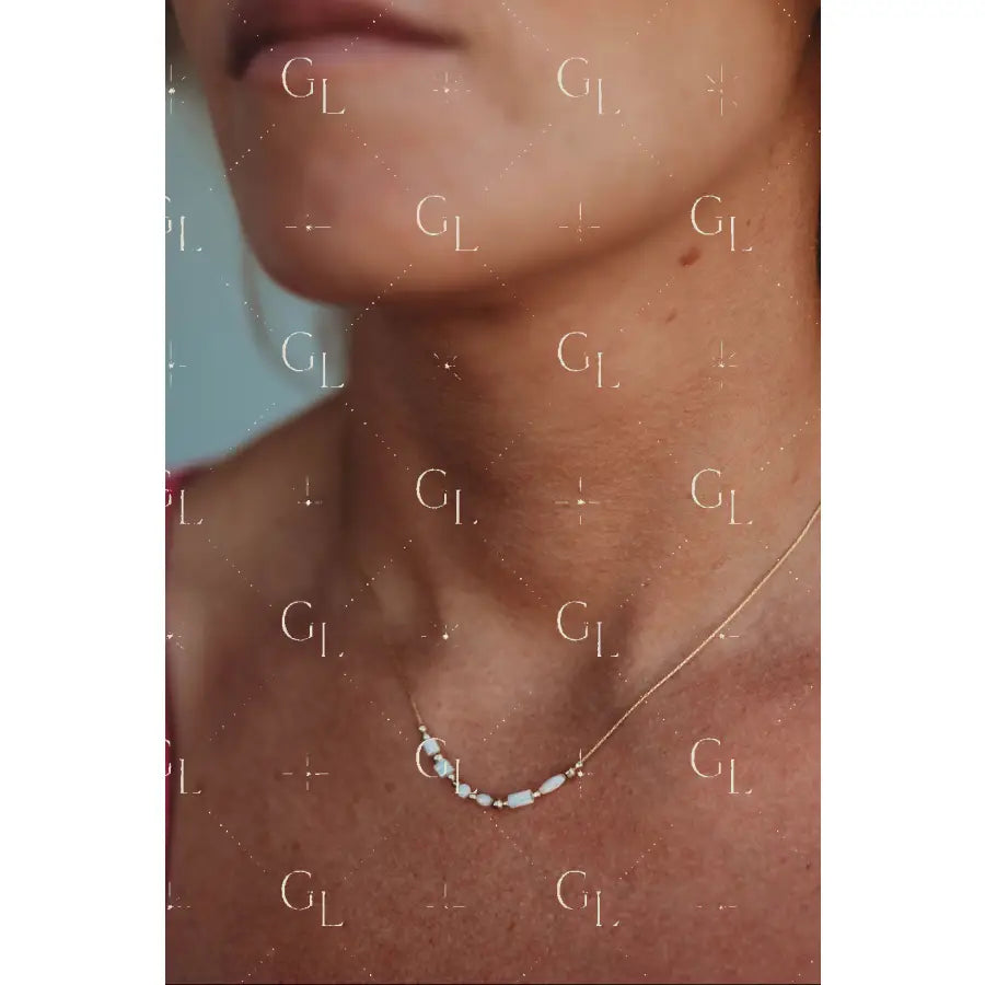 Inner Glow Necklace - 14k Gold Fill/ Sterling Silver - Opalite Collection