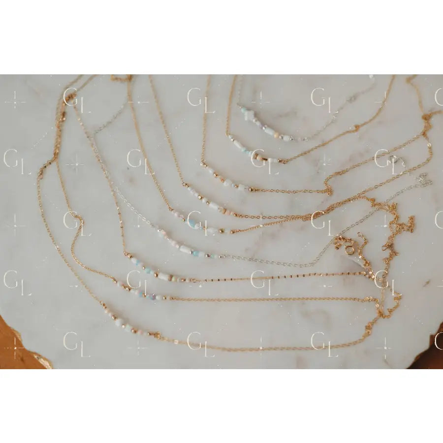 Inner Glow Necklace - 14k Gold Fill/ Sterling Silver - Opalite Collection