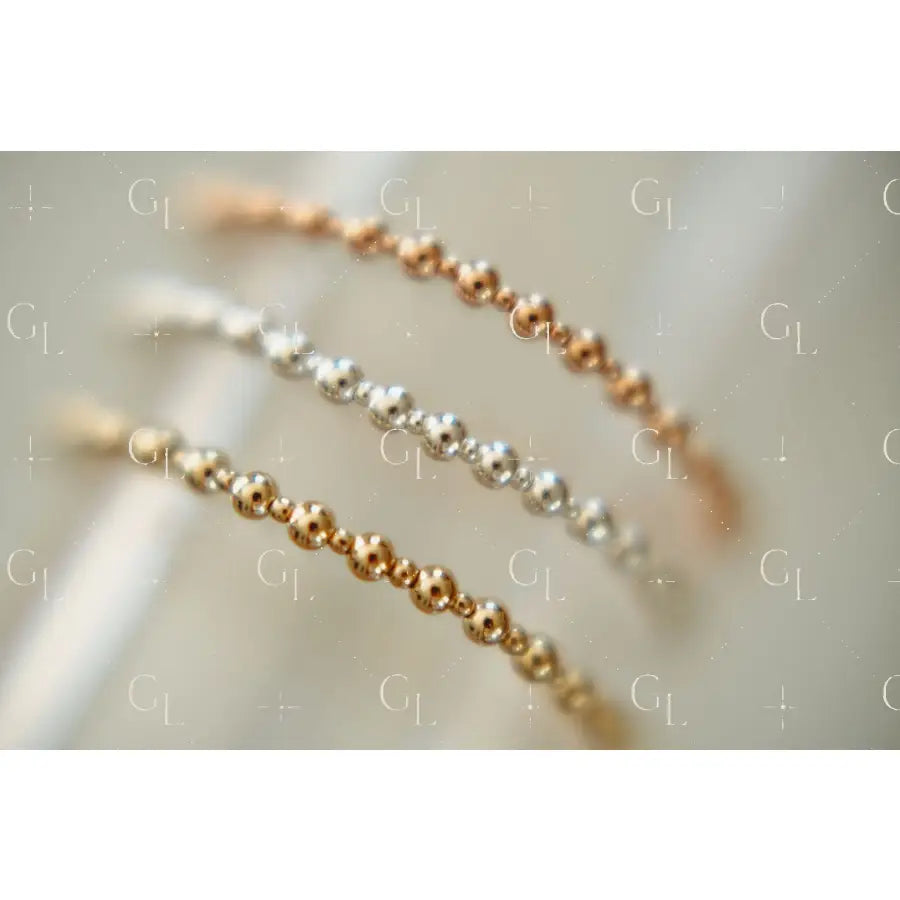 Jack - Mixed Metal Gold Fill + Sterling Silver Beaded Bracelet
