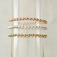 Jack - Mixed Metal Gold Fill + Sterling Silver Beaded Bracelet - 6.5 inches / Rose Gold
