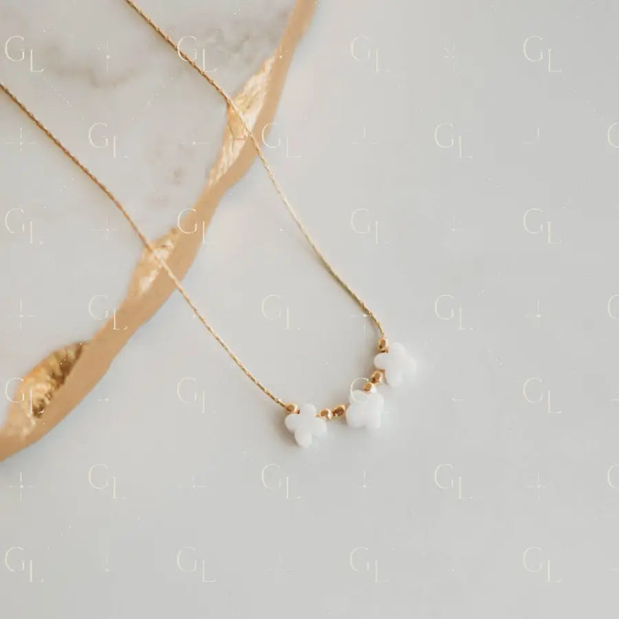 Lucky Necklace- 14k Gold Fill/ Sterling Silver - Opalite Collection